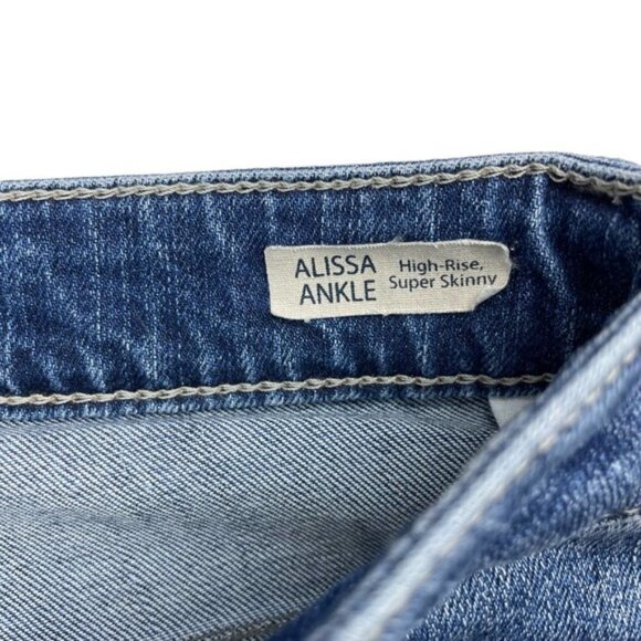 MAVI Alissa High Rise Super Skinny Ankle Jean Sz 24 Raw Hem - Picture 5 of 9